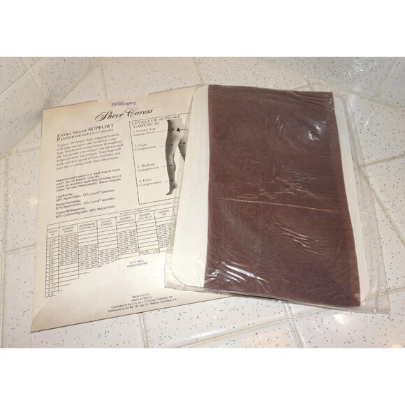 Vintage Worthington Sheer Caress Grey Extra Sheer Support Pantihose size long - Picture 5 of 6